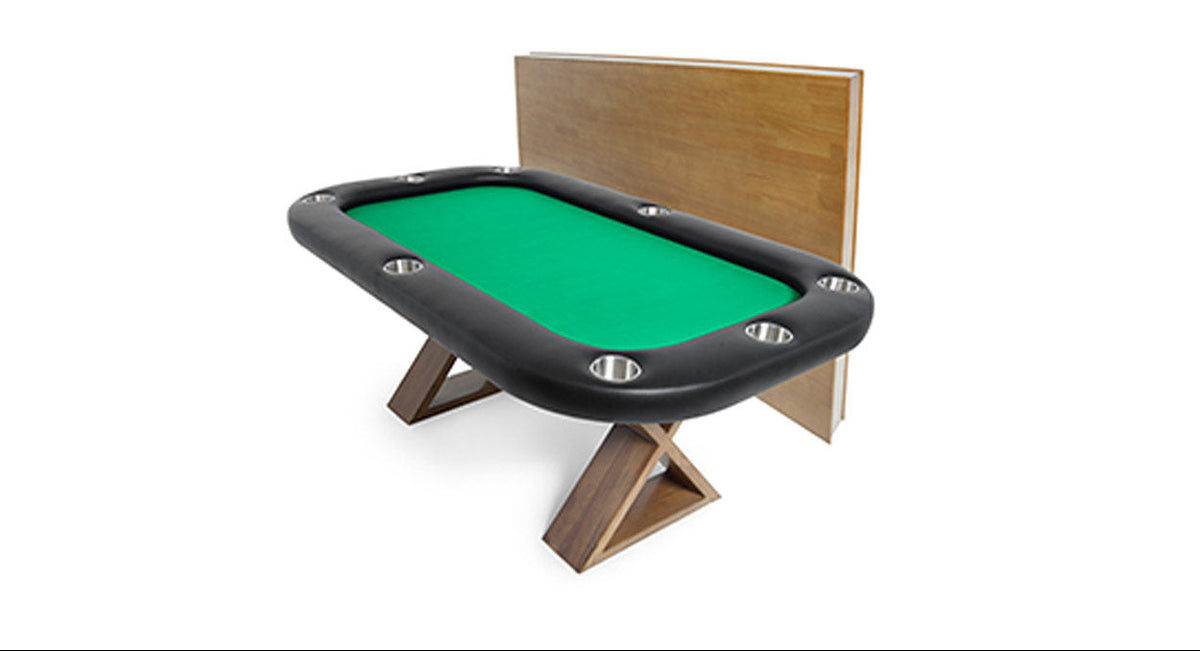 BBO Helmsley walnut poker table with matching dining top