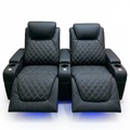 Home Theater Recliners Built for Cinema Comfort, Motorized Recline, USB Charging, LED Underglow
