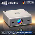 AUN U002 Pro Projector Android 2+32G 300 Inch 4K LED Video Projector 1080P FHD TOF Focus Home Theater Bluetooth Speaker Smart TV
