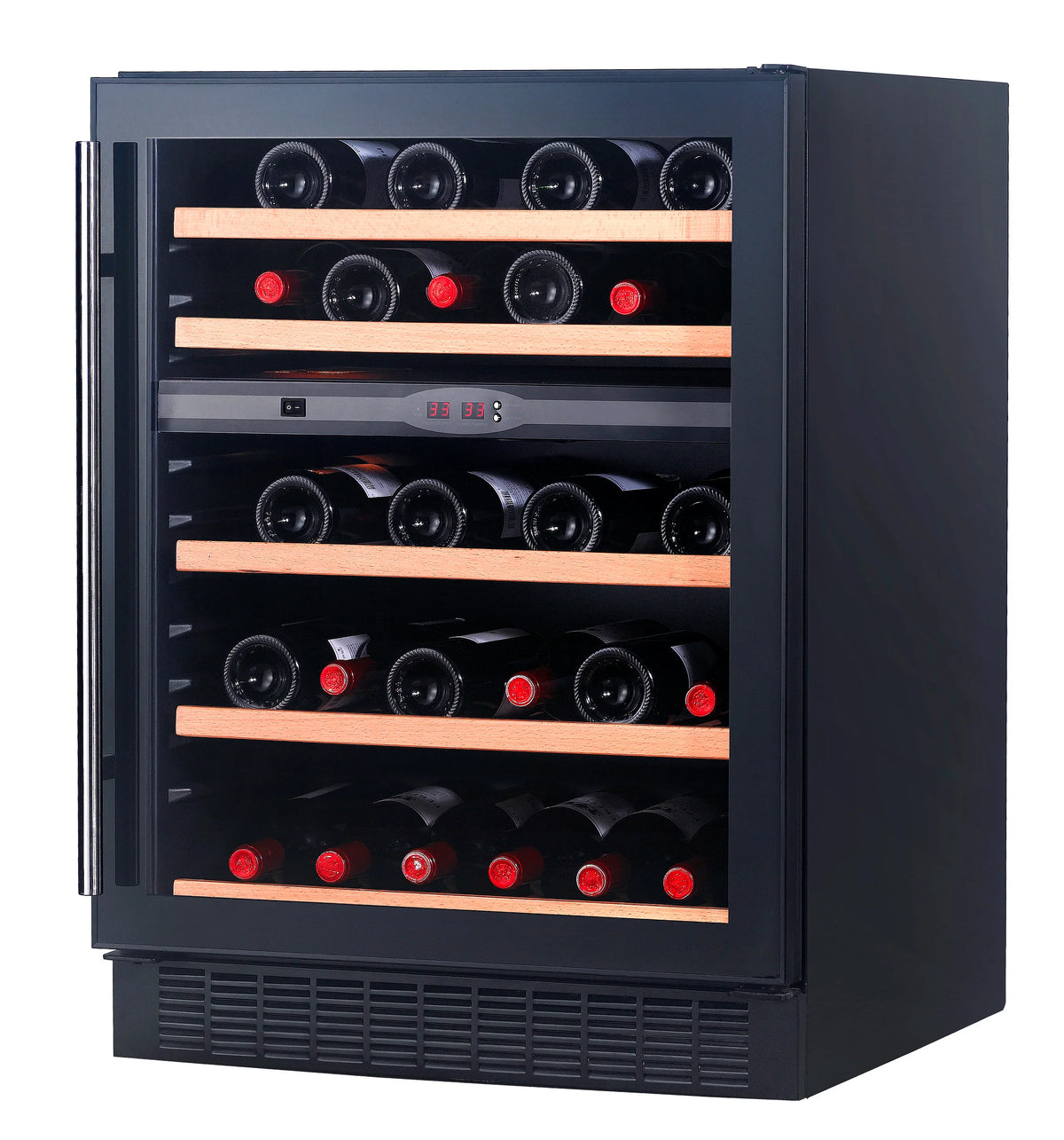 Airo NSX OEM JG45H 45 Bottles Stainless Steel Built-In Electric Compressor Wine Cooler Dual-Zone Electronic Temperature Control