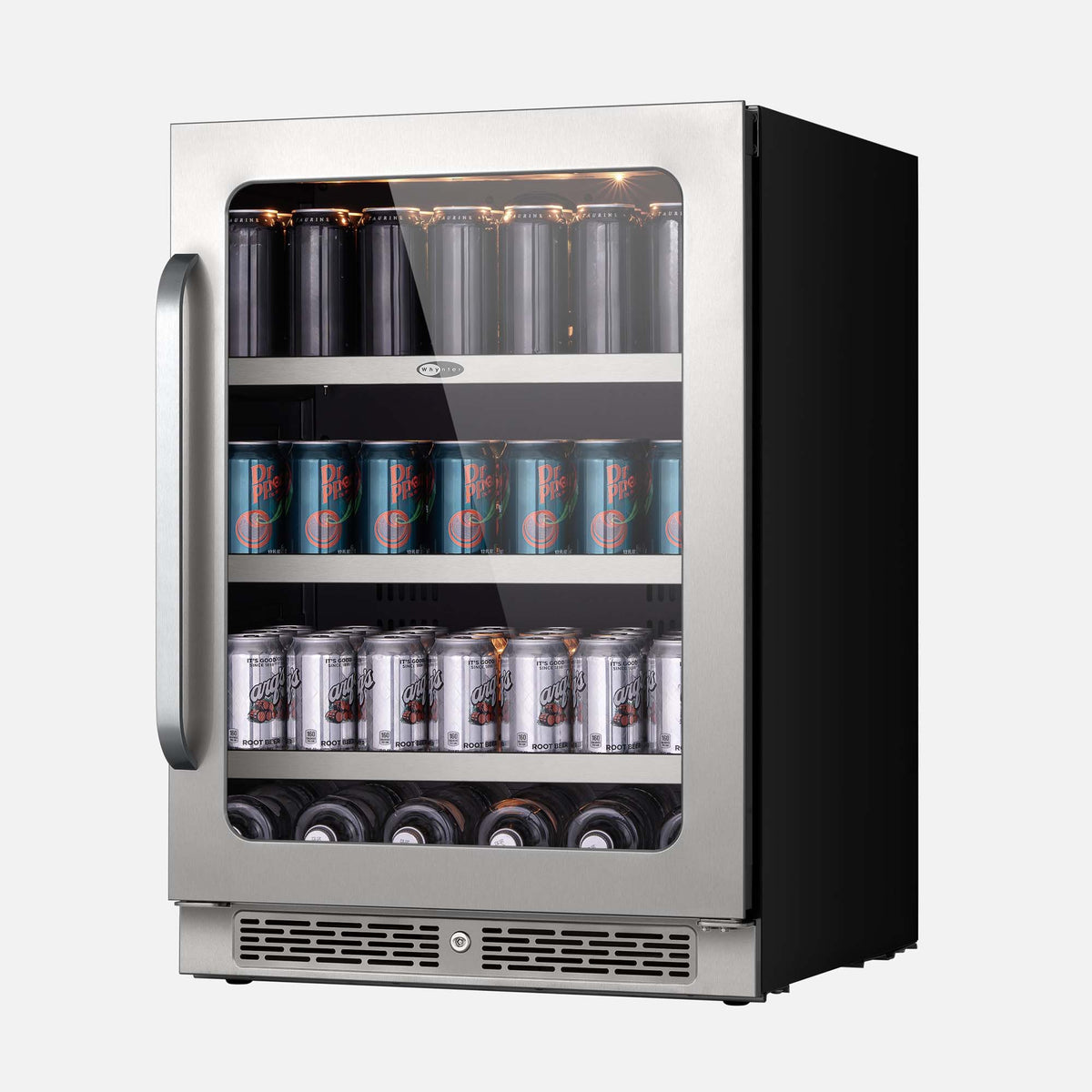 Whynter BSR-140SB 24 inch Built-ln 140 Cans Undercounter Stainless Steel Beverage Fridge with Reversible Door, Digital Control, Lock, and Carbon Filter - product image 5