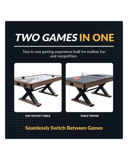 Hathaway Excalibur 72-in Air Hockey Table w/ LED Scoring & Tennis Top
