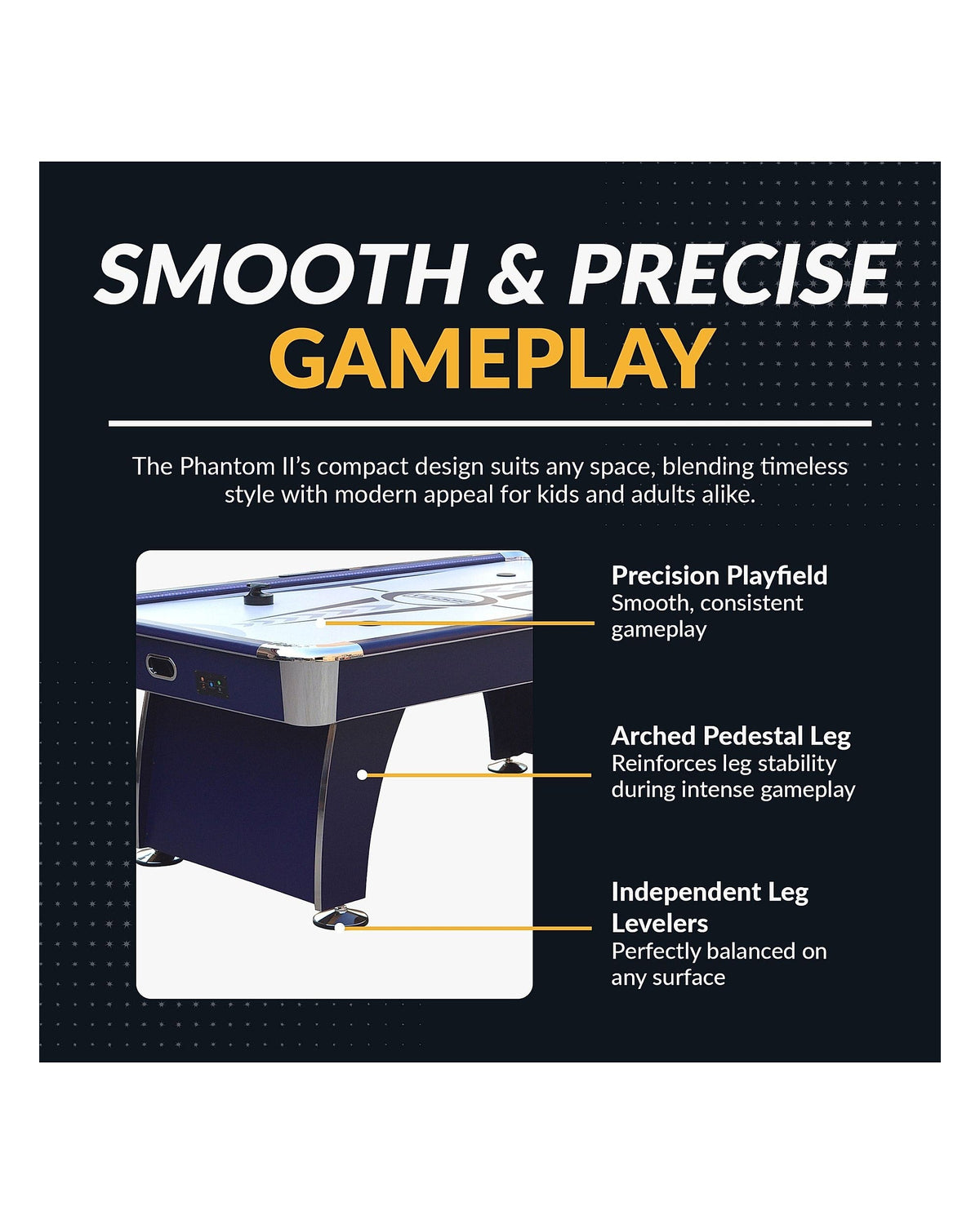 Hathaway Phantom II 90" Air Hockey Table w/ LED Scoring