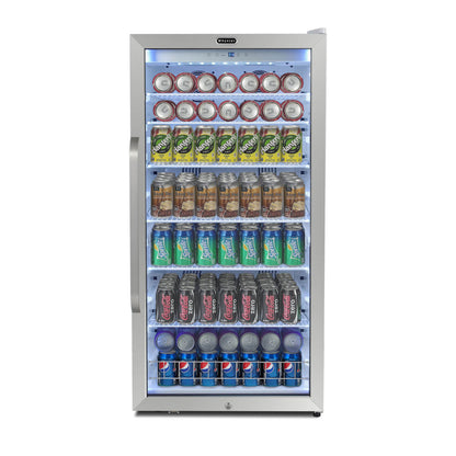 Whynter CBM-1060XLW/CBM-1060XLWa Commercial 10.6 cu. ft. Stainless Steel Commercial Beverage Merchandiser Display Refrigerator with Superlit Door and Lock – White - product image 2