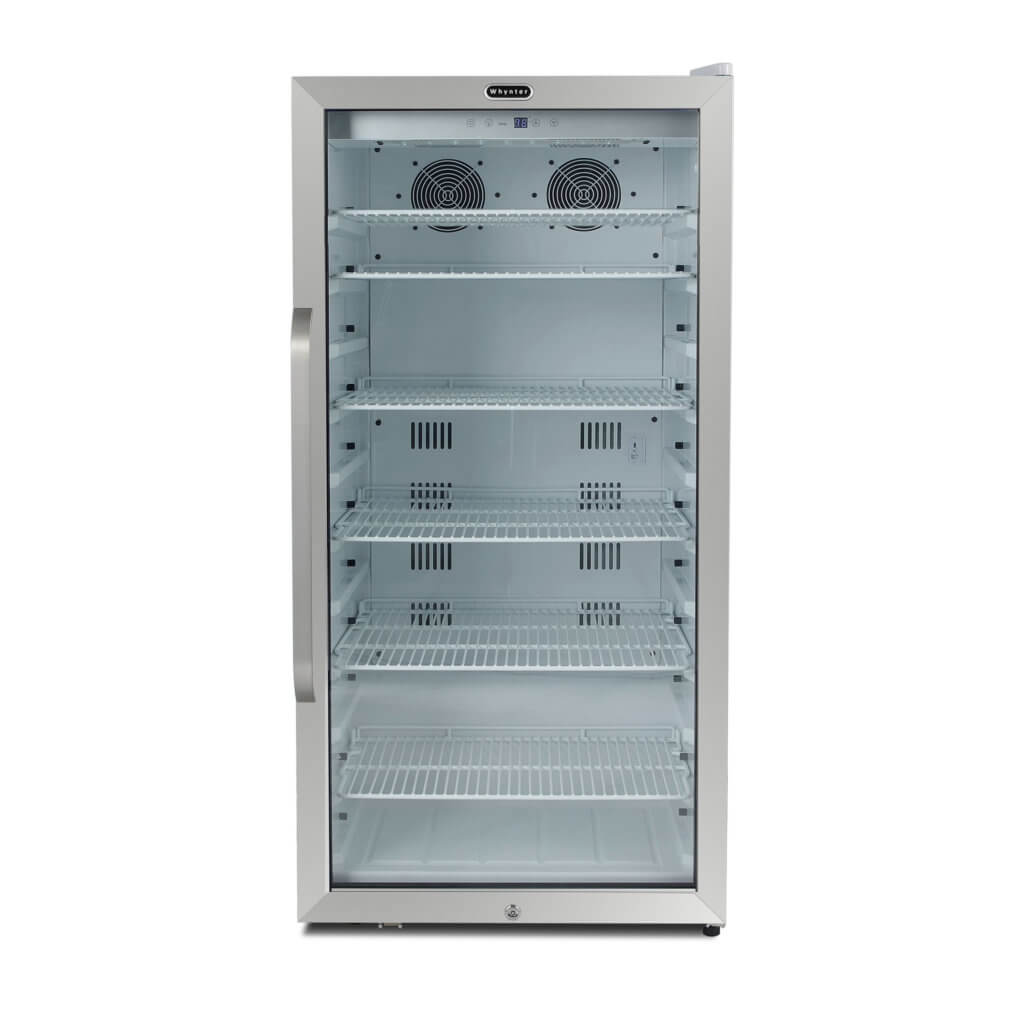 Whynter CBM-1060XLW/CBM-1060XLWa Commercial 10.6 cu. ft. Stainless Steel Commercial Beverage Merchandiser Display Refrigerator with Superlit Door and Lock – White - product image 4