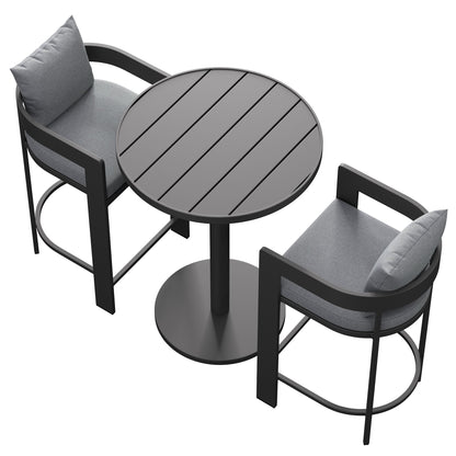 Tahoe 3-Piece Outdoor Patio Aluminum Bar Set by Modway