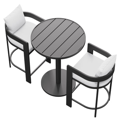 Tahoe 3-Piece Outdoor Patio Aluminum Bar Set by Modway