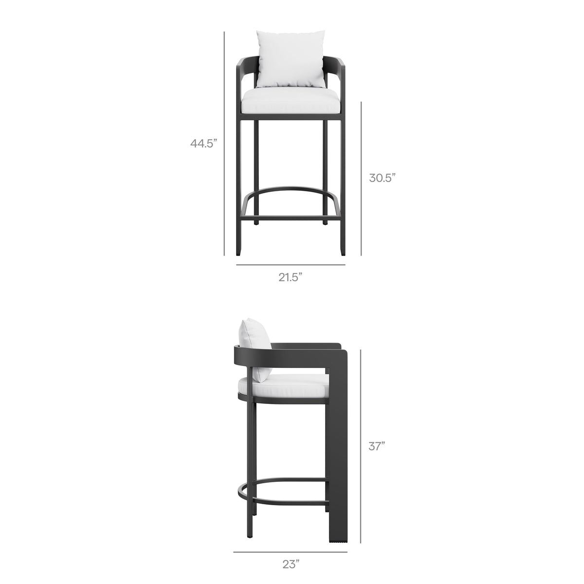 Tahoe 3-Piece Outdoor Patio Aluminum Bar Set by Modway