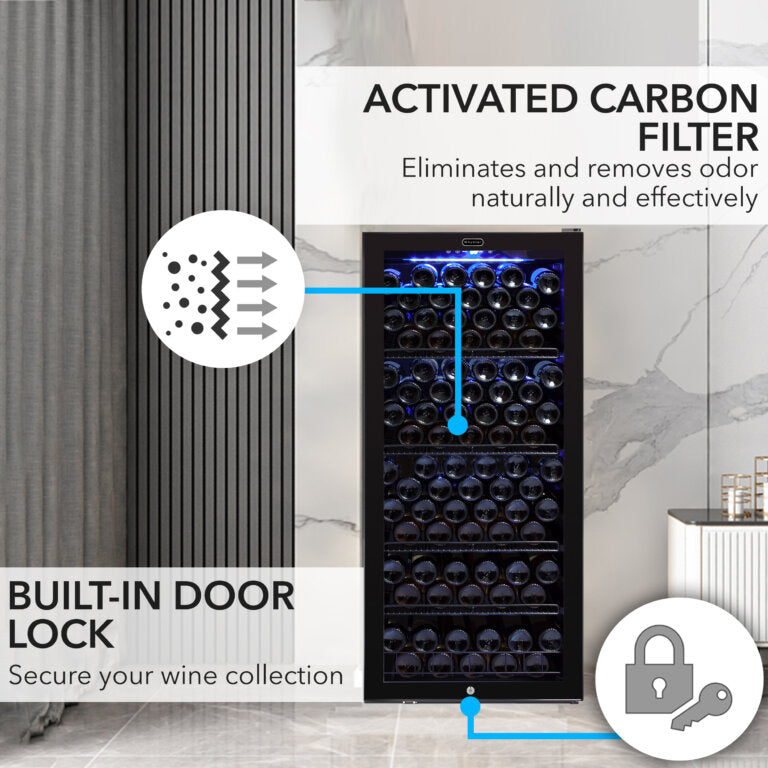 Whynter FWC-1201BB/FWC-1201BBa 124 Bottle Freestanding Wine Refrigerator - product image 4