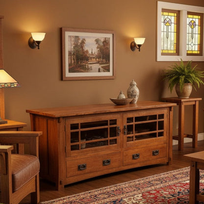 Mission Quarter Sawn Oak TV Stand - 60" (Pre-Order Micheal's Cherry)
