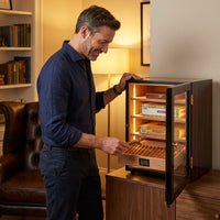 Luxidor Aureum 300 Electric Cigar Humidor Cabinet — Lifestyle