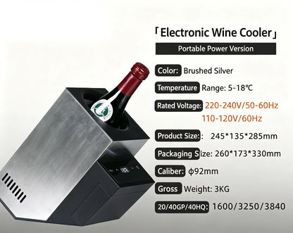 Portable House hold Wine Cooler Chiller Fast Cooling Wine Barrel Outdoor Chilling Mini Wine Box Refrigerated Barrel