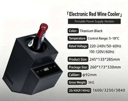 Portable House hold Wine Cooler Chiller Fast Cooling Wine Barrel Outdoor Chilling Mini Wine Box Refrigerated Barrel