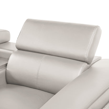Nova Modern Style Sectional with Console and Bluetooth Speaker