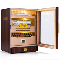 Electric Cigar Humidor Cabinet Built to Preserve Premium Cigars, Spanish Cedar Interior, Digital Controls, LED Lighting