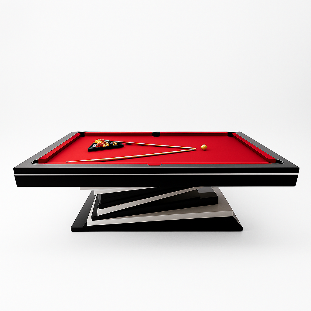 Pool Table Built for Tournament Play, 3-Piece Slate, Worsted Cloth, Concealed Pockets