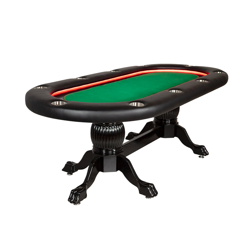 BBO Elite Alpha 94-Inch LED Poker Table - Black