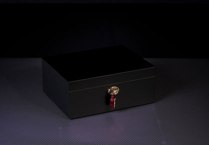 Daniel Marshall Ambiente by DM Humidor - 65 Cigar Capacity - Black Matte - closed
