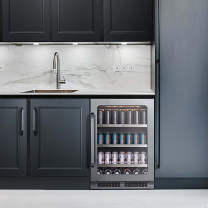 Whynter BSR-140SB 24 inch Built-ln 140 Cans Undercounter Stainless Steel Beverage Fridge with Reversible Door, Digital Control, Lock, and Carbon Filter - product image 2