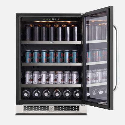 Whynter BSR-140SB 24 inch Built-ln 140 Cans Undercounter Stainless Steel Beverage Fridge with Reversible Door, Digital Control, Lock, and Carbon Filter - product image 4