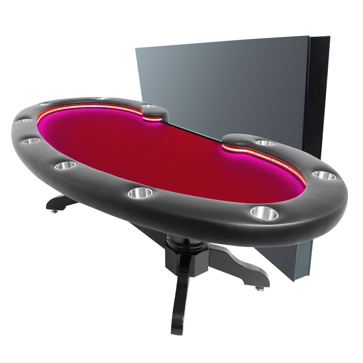 Lumen HD LED Poker Table - Red Suited Speed