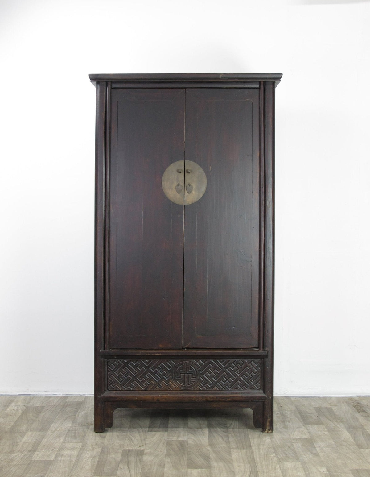 Hand Carved Apron Antique Chinese Cabinet