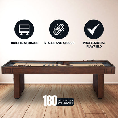 Hathaway Austin 9-ft Shuffleboard Table - Mahogany Finish