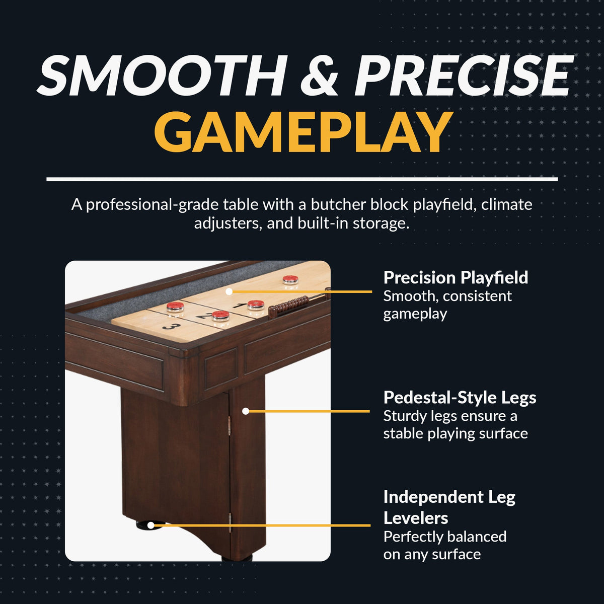 Hathaway Austin 9-ft Shuffleboard Table - Mahogany Finish