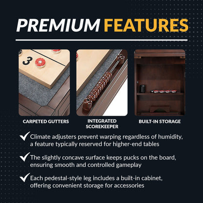 Hathaway Austin 9-ft Shuffleboard Table - Mahogany Finish