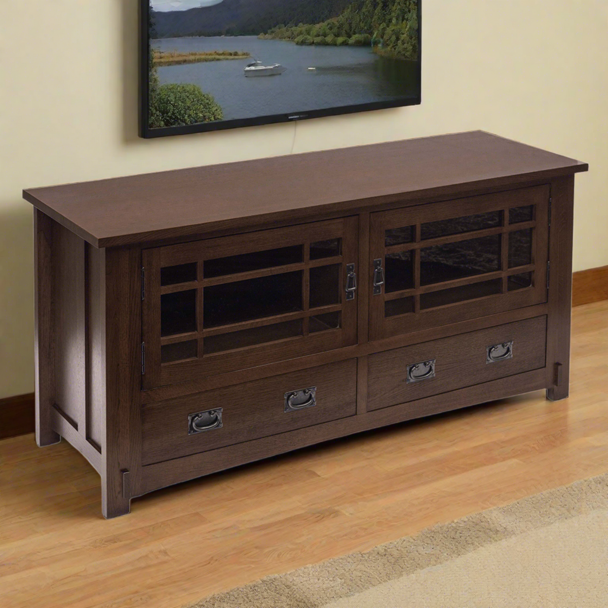 Mission Quarter Sawn Oak TV Stand - 60" (Pre-Order Micheal's Cherry)