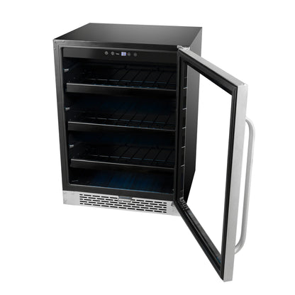 Whynter BBR-148SB 24 inch Built-In 140 Can Undercounter Stainless Steel Beverage Refrigerator cooler with Reversible Door, Digital Control, Lock and Carbon Filter - product image 3