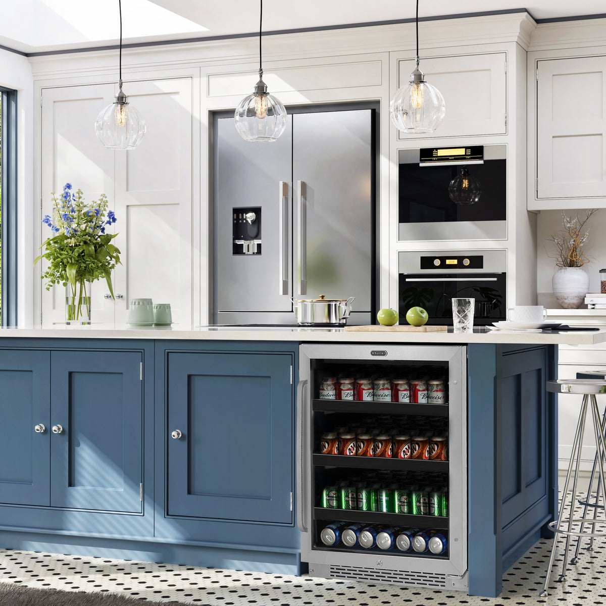 Whynter BBR-148SB 24 inch Built-In 140 Can Undercounter Stainless Steel Beverage Refrigerator cooler with Reversible Door, Digital Control, Lock and Carbon Filter - product image 2