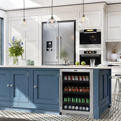 Whynter BBR-148SB 24 inch Built-In 140 Can Undercounter Stainless Steel Beverage Refrigerator cooler with Reversible Door, Digital Control, Lock and Carbon Filter - product image 2