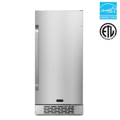 Whynter BOR-326FS 15" Built-In Energy Star 3.0 cu. ft. Indoor/Outdoor Beverage Refrigerator Cooler Weather Proof in Stainless Steel - front view
