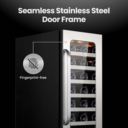 Whynter BSR-033SW 15 inch Built-ln 33 Bottle Undercounter Stainless Steel Wine Fridge with Reversible Door, Digital Control, Lock, and Carbon Filter - product image 4