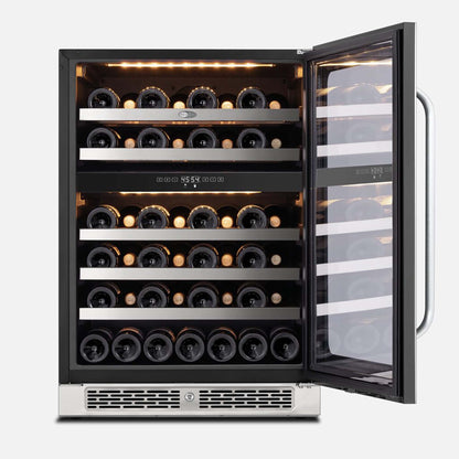 Whynter BSR-046DW 24 inch Built-ln 46 Bottle Undercounter Stainless Steel Wine Fridge with Reversible Door, Digital Control, Lock, and Carbon Filter - product image 3