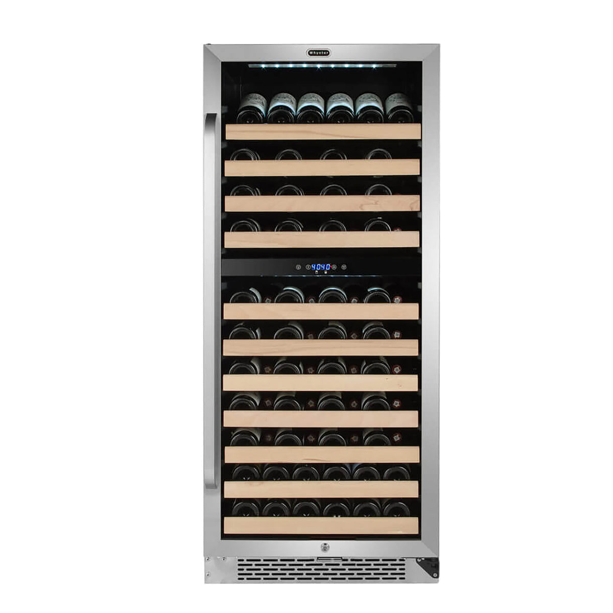 Whynter BWR-0922DZ/BWR-0922DZa 24" 92 Bottle Built-in Large Capacity Stainless Steel Dual Zone Compressor Wine Refrigerator with Display Rack and LED display - product image 2