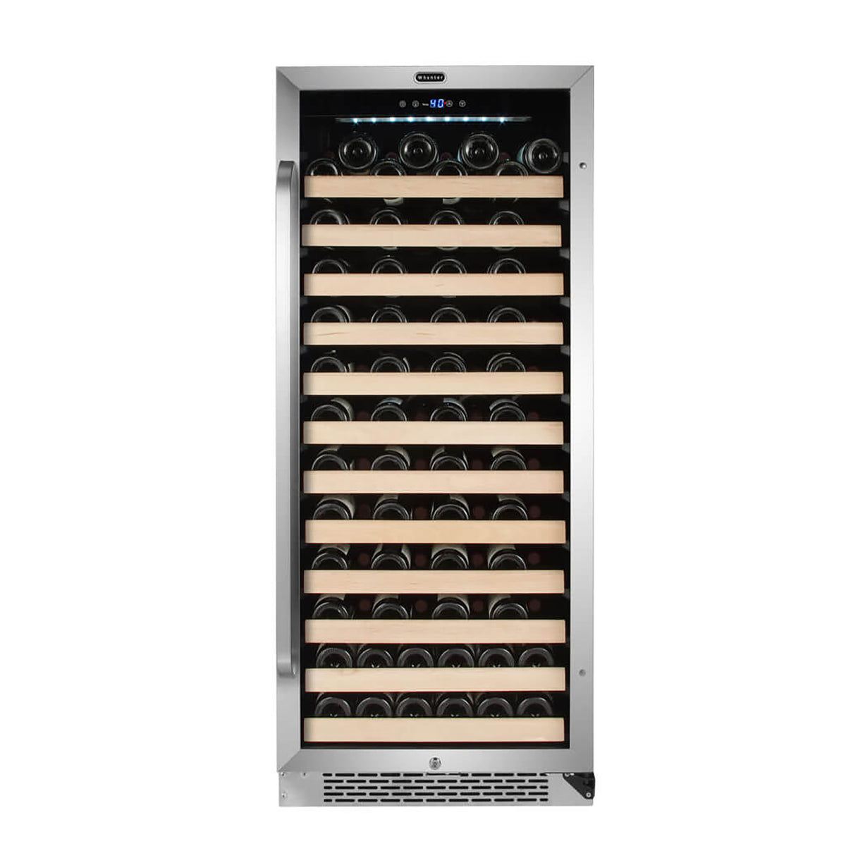 Whynter BWR-1002SD/BWR-1002SDa 24" 100 Bottle Large Capacity Built-in Stainless Steel Compressor Wine Refrigerator with Display Rack and LED display - product image 2