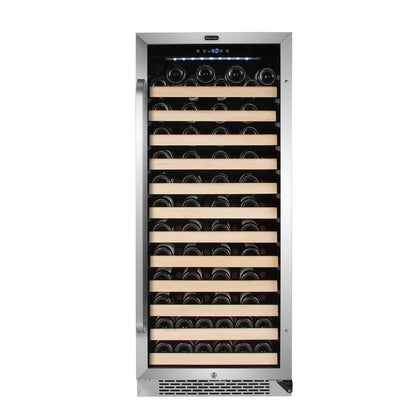Whynter BWR-1002SD/BWR-1002SDa 24" 100 Bottle Large Capacity Built-in Stainless Steel Compressor Wine Refrigerator with Display Rack and LED display - product image 2