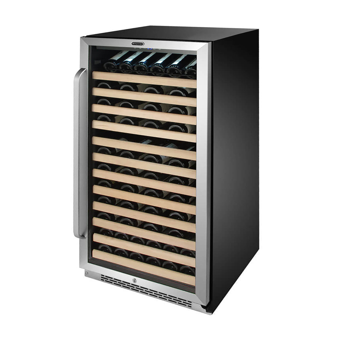 Whynter BWR-1002SD/BWR-1002SDa 24" 100 Bottle Large Capacity Built-in Stainless Steel Compressor Wine Refrigerator with Display Rack and LED display - product image 4