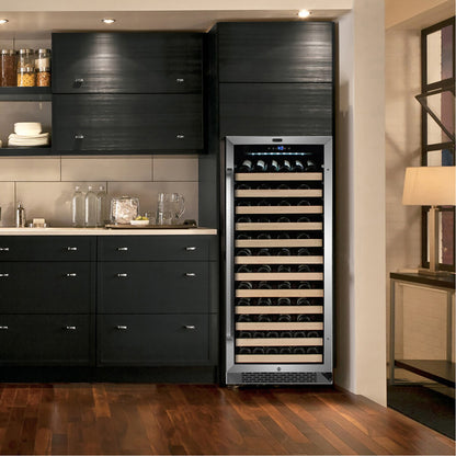 Whynter BWR-1002SD/BWR-1002SDa 24" 100 Bottle Large Capacity Built-in Stainless Steel Compressor Wine Refrigerator with Display Rack and LED display - product image 3