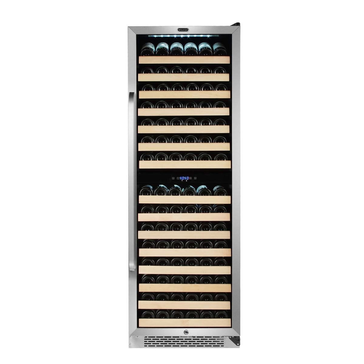 Whynter BWR-1642DZ/BWR-1642DZa 24" 164 Bottle Large Capacity Built-in Stainless Steel Dual Zone Compressor Wine Refrigerator with Display Rack and LED display - product image 3
