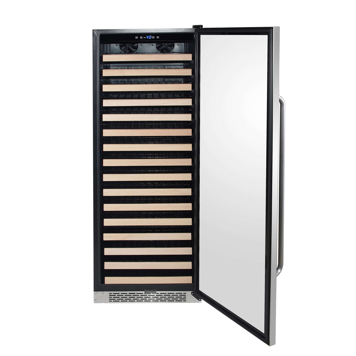 Whynter BWR-1662SD/BWR-1662SDa 24" 166 Bottle Large Capacity Built-in Stainless Steel Compressor Wine Refrigerator with Display Rack and LED display - product image 2