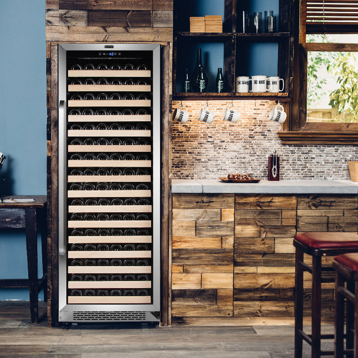 Whynter BWR-1662SD/BWR-1662SDa 24" 166 Bottle Large Capacity Built-in Stainless Steel Compressor Wine Refrigerator with Display Rack and LED display - product image 5