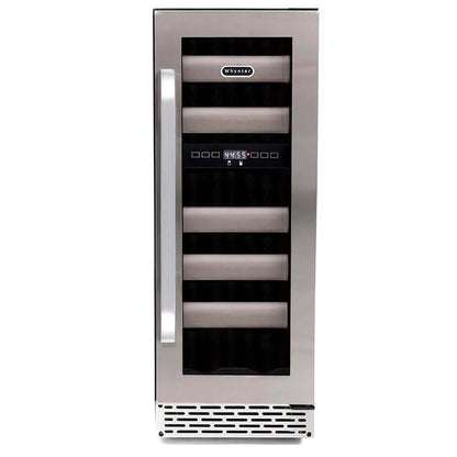 Whynter BWR-171DS Elite 17 Bottle Seamless Stainless Steel Door Dual Zone Built-in Wine Refrigerator - front view