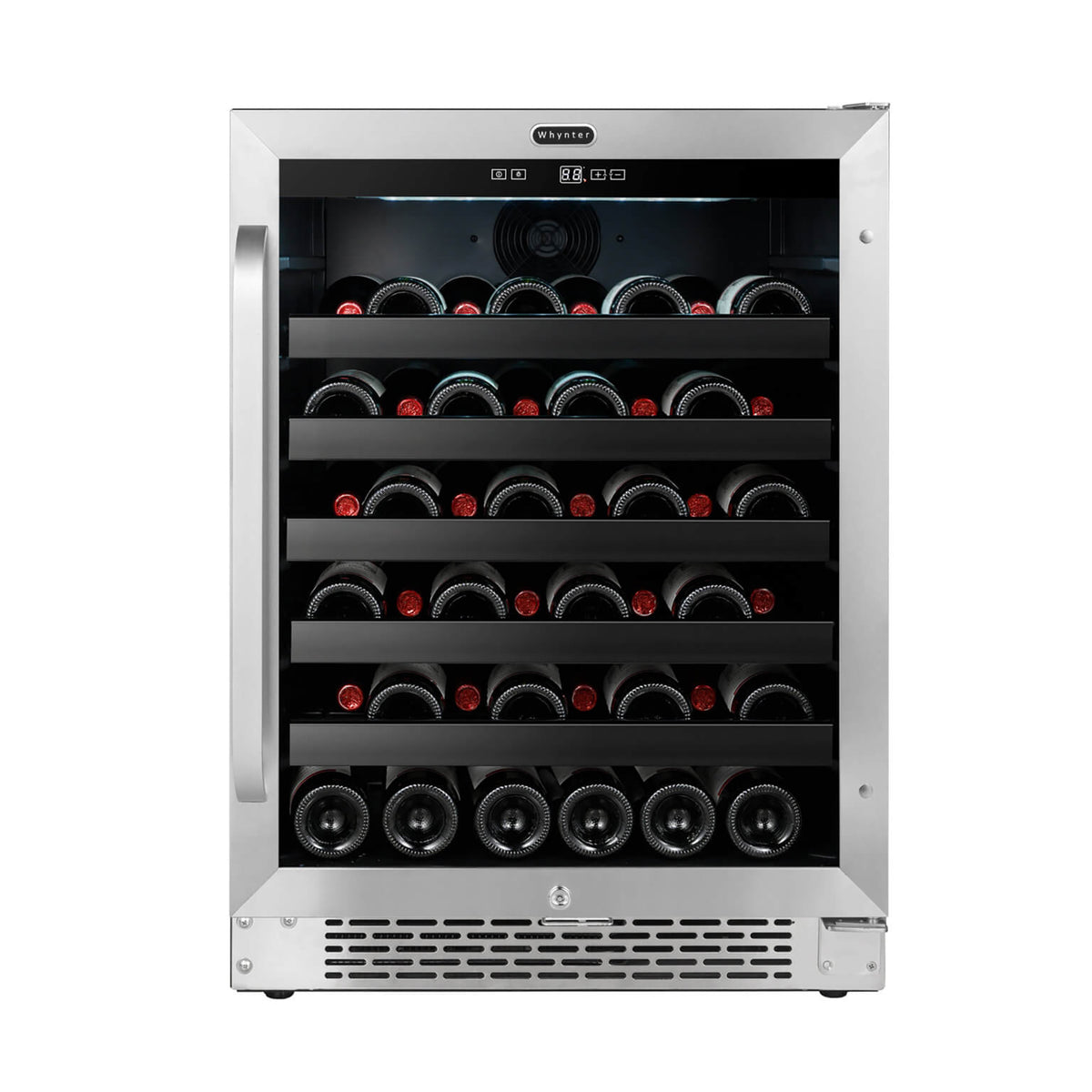 Whynter BWR-408SB 24 inch Built-In 46 Bottle Undercounter Stainless Steel Wine Refrigerator with Reversible Door, Digital Control, Lock, and Carbon Filter - product image 2
