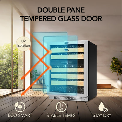Whynter BWR-462DZ/BWR-462DZa 46 bottle Dual Temperature Zone Built-In Wine Refrigerator - product image 5