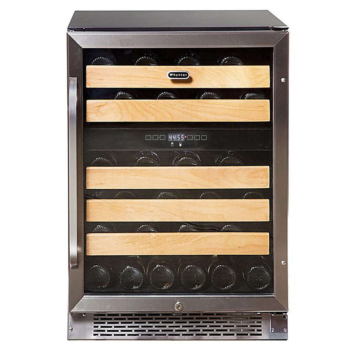 Whynter BWR-462DZ/BWR-462DZa 46 bottle Dual Temperature Zone Built-In Wine Refrigerator - front view