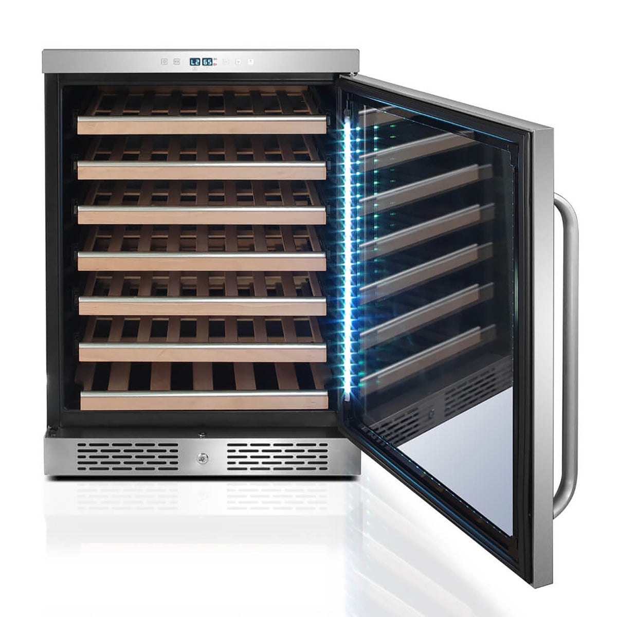 Whynter BWR-545XS Elite Spectrum Lightshow 54 Bottle Stainless Steel 24 inch Built-in Wine Refrigerator with Touch Controls and Lock - product image 2