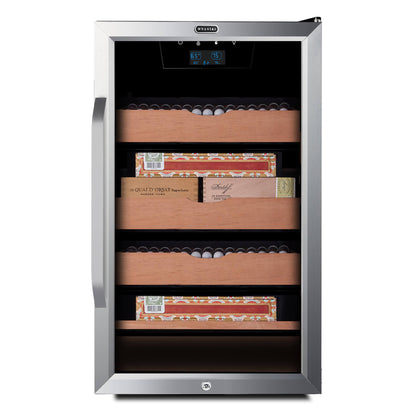 Whynter CHC-421HC 650-Count 4.2 cu.ft. Electric Cigar Cabinet Cooler and Humidor with Humidity Temperature Control Cooling & Heating and Spanish Cedar Shelves - front view
